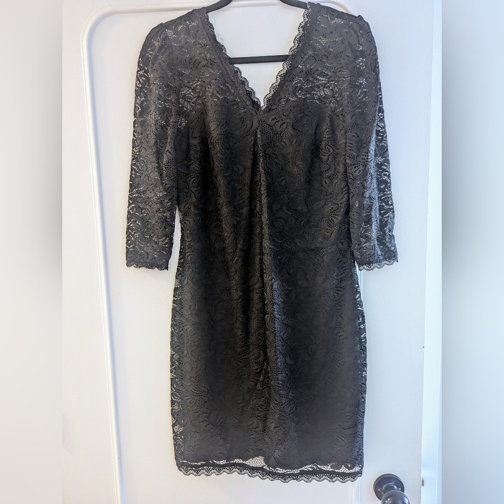 Reitmans Elegant Black Lace minj Dress